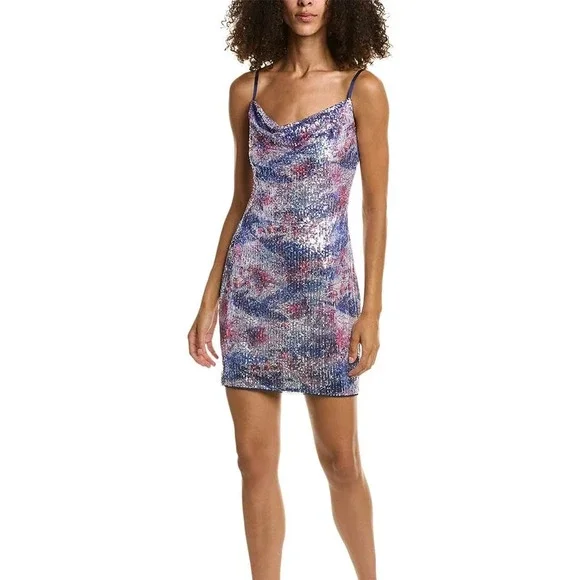 pink glitter dress mini Mora Sequin Mini Dress - Ombre Pink